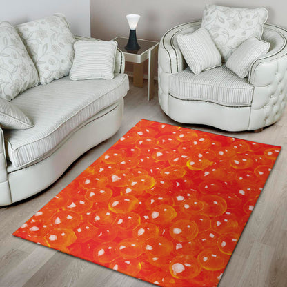 Salmon Roe Print Area Rug