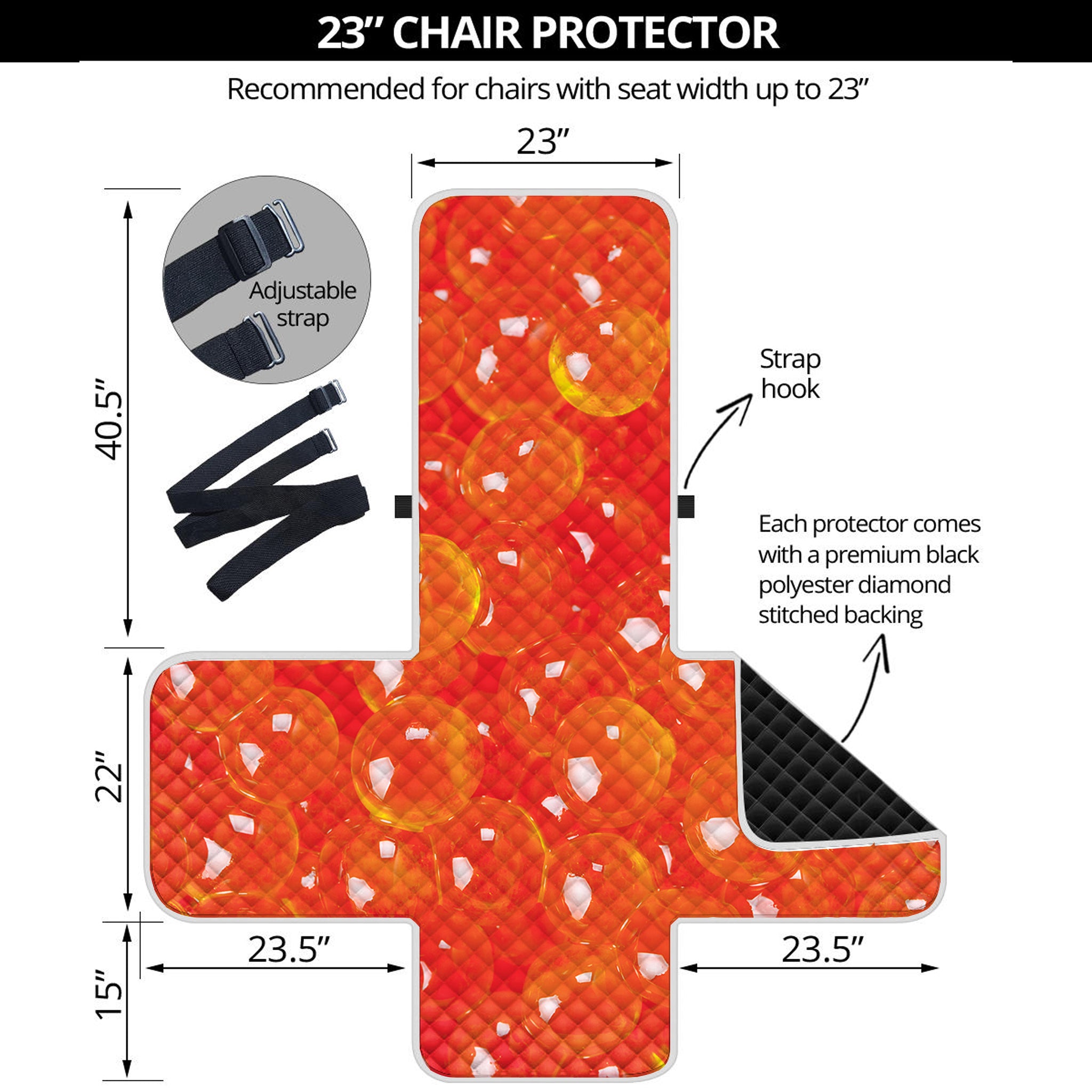 Salmon Roe Print Armchair Protector