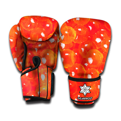 Salmon Roe Print Boxing Gloves