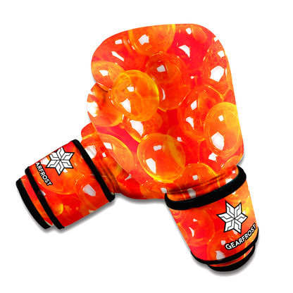 Salmon Roe Print Boxing Gloves