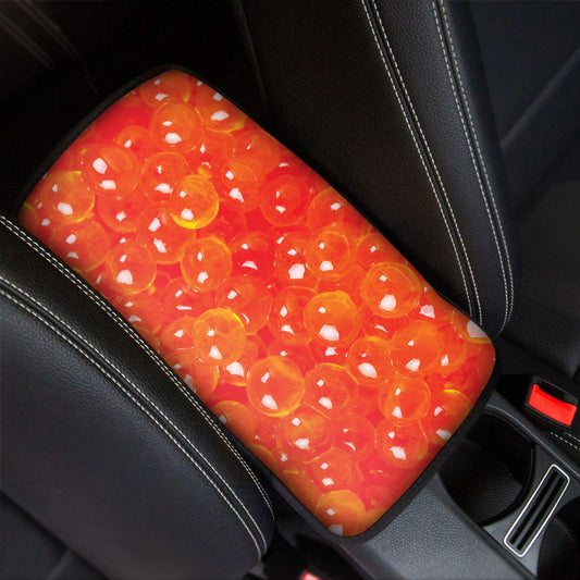 Salmon Roe Print Car Center Console Cover