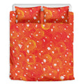 Salmon Roe Print Duvet Cover Bedding Set