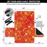 Salmon Roe Print Half Sofa Protector