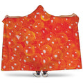 Salmon Roe Print Hooded Blanket