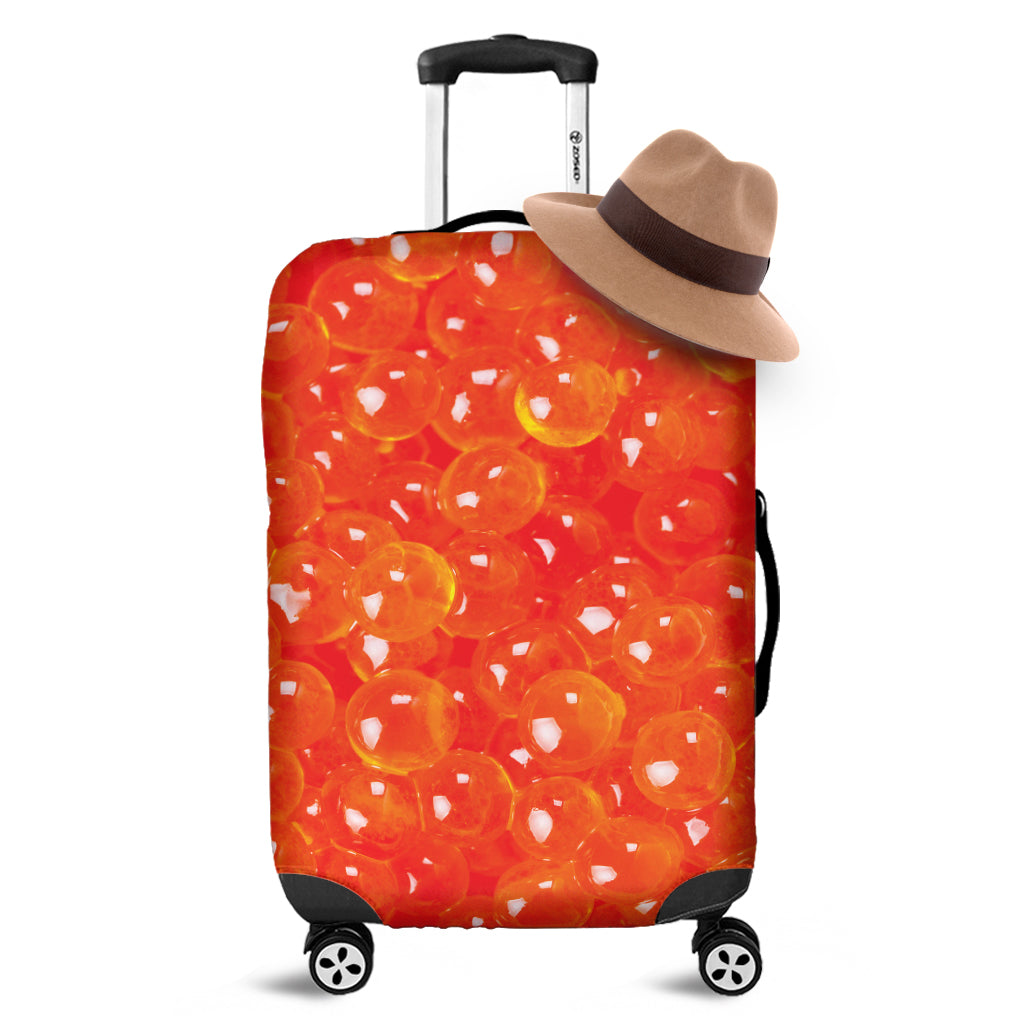 Salmon Roe Print Luggage Cover