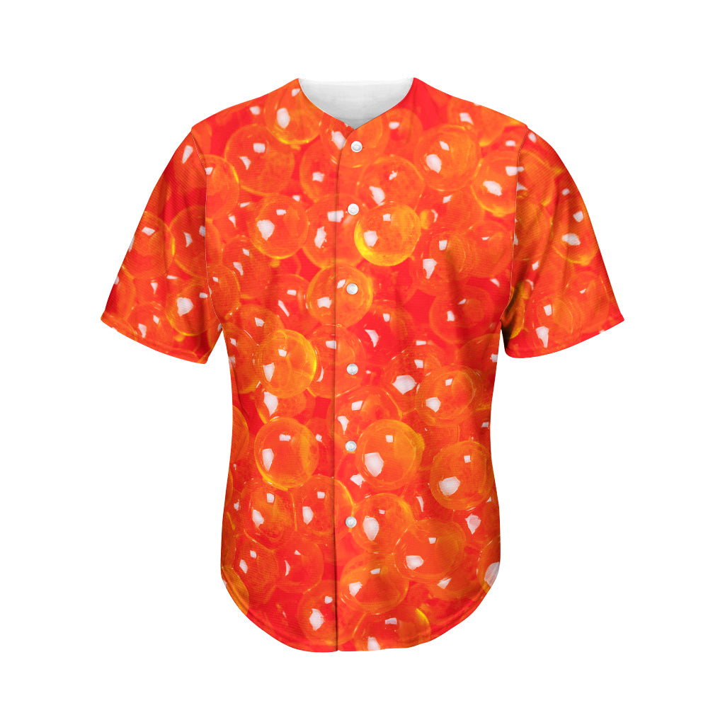 Salmon Roe Print Men's Baseball Jersey