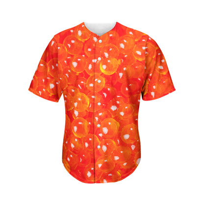Salmon Roe Print Men's Baseball Jersey