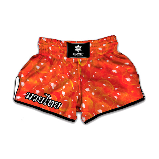 Salmon Roe Print Muay Thai Boxing Shorts