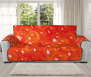 Salmon Roe Print Oversized Sofa Protector