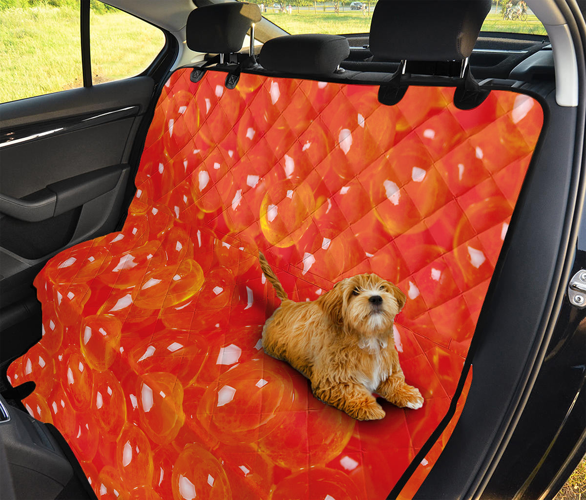 Salmon Roe Print Pet Car Back Seat Cover