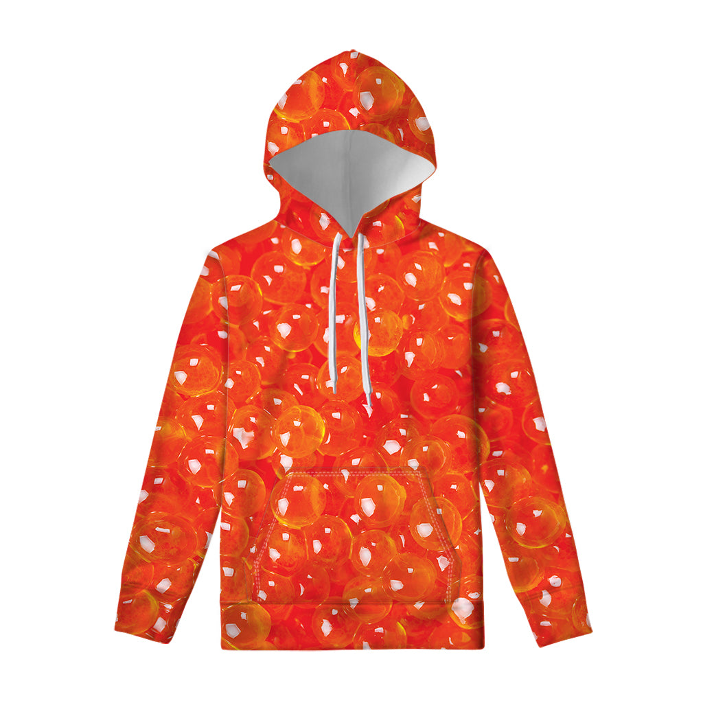 Salmon Roe Print Pullover Hoodie