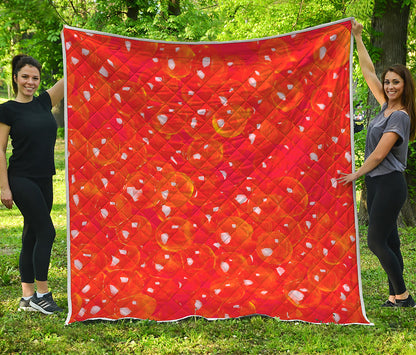 Salmon Roe Print Quilt