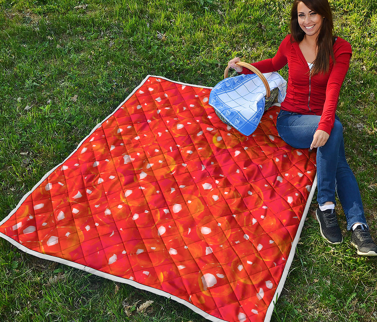 Salmon Roe Print Quilt