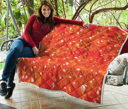Salmon Roe Print Quilt