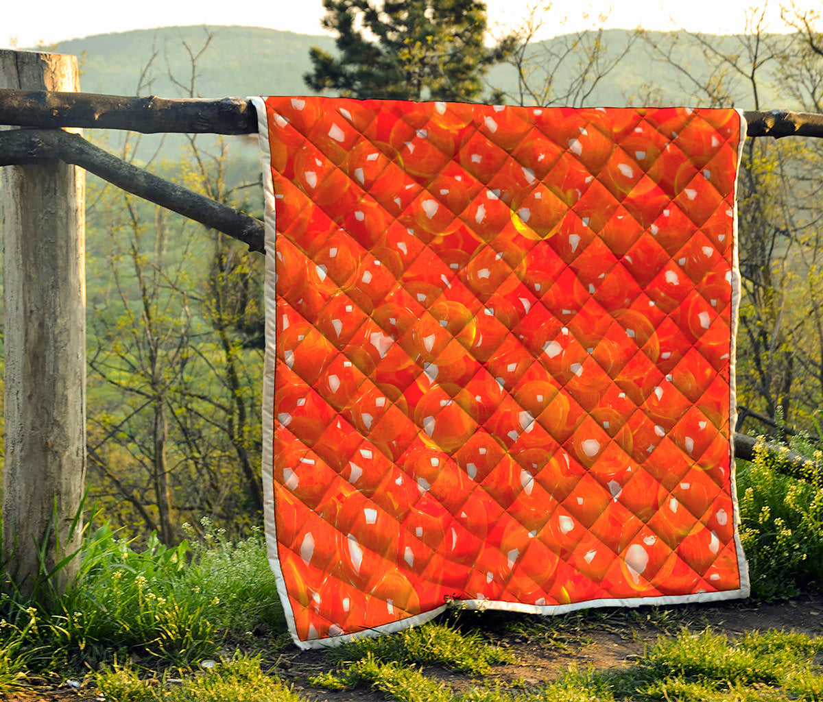 Salmon Roe Print Quilt