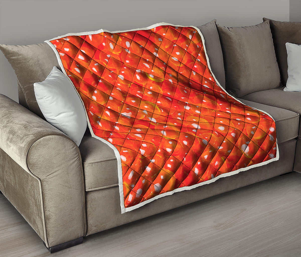 Salmon Roe Print Quilt