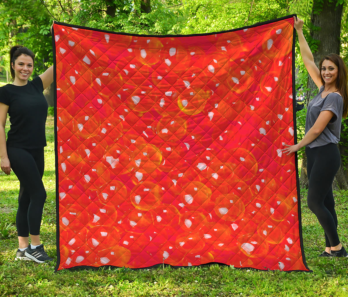 Salmon Roe Print Quilt