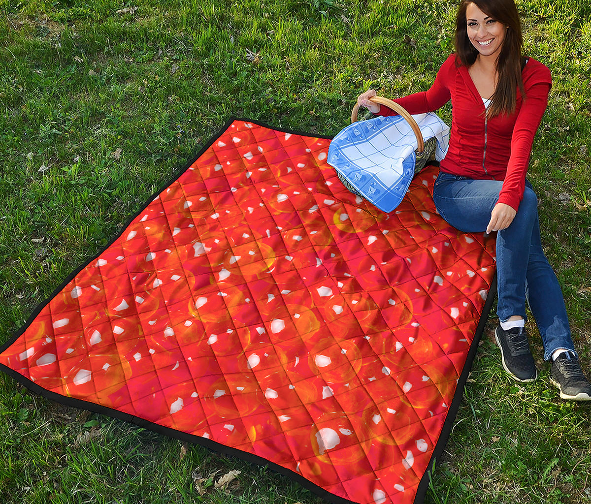Salmon Roe Print Quilt
