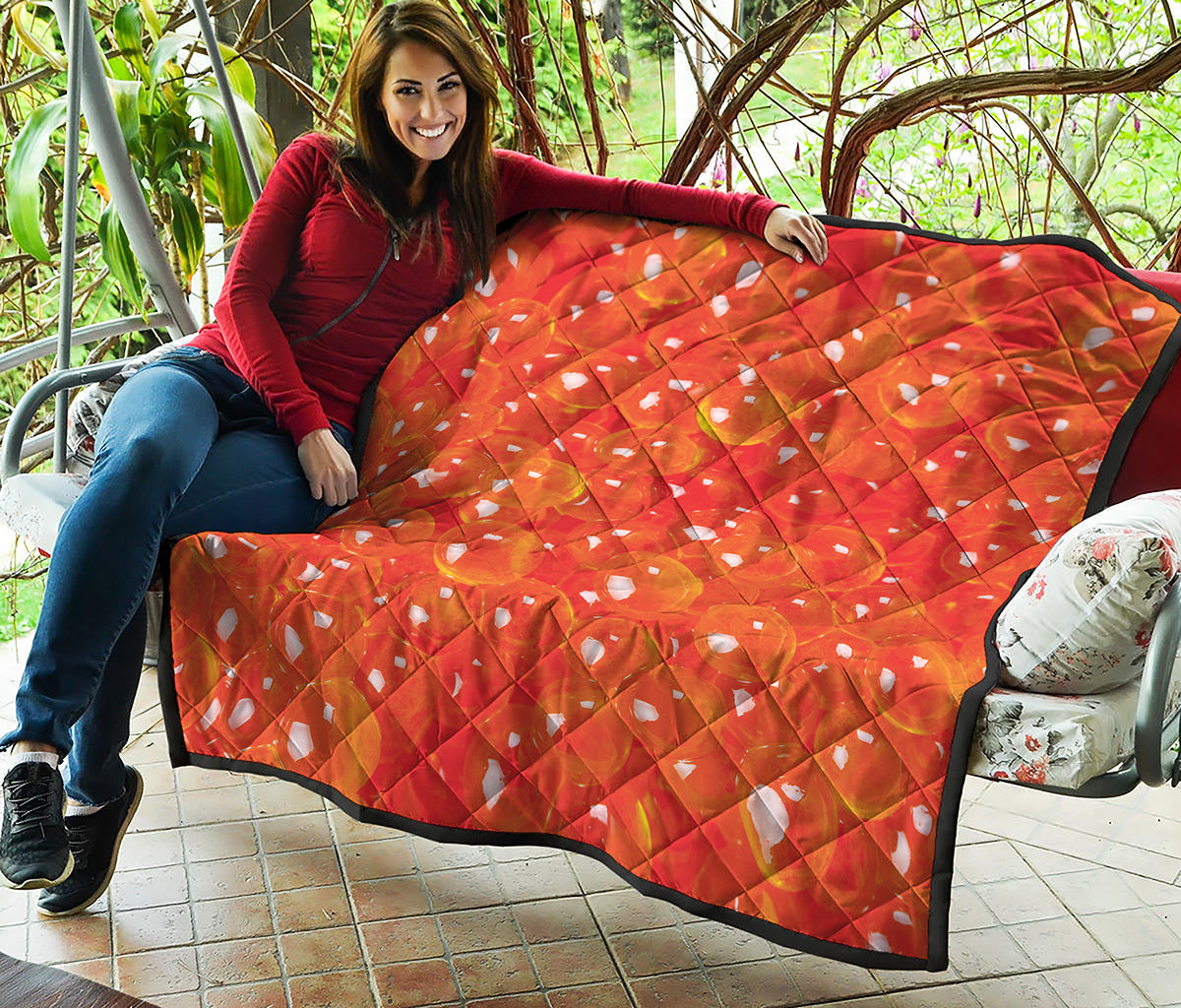 Salmon Roe Print Quilt