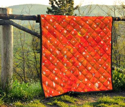 Salmon Roe Print Quilt