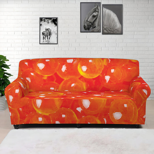 Salmon Roe Print Sofa Cover