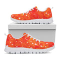 Salmon Roe Print White Running Shoes