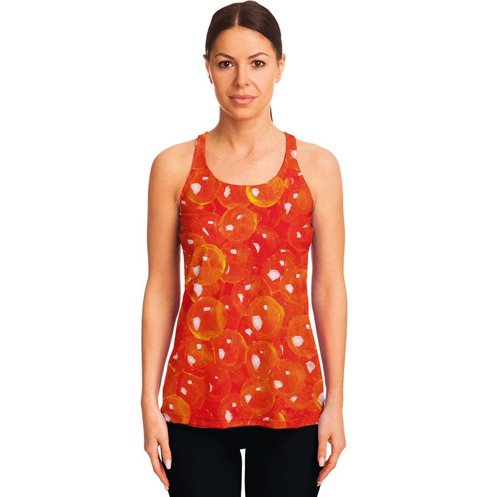 Salmon Roe Print Women's Racerback Tank Top