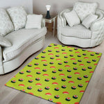 Salmon Sushi And Rolls Pattern Print Area Rug