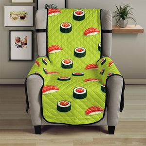 Salmon Sushi And Rolls Pattern Print Armchair Protector