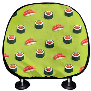 Salmon Sushi And Rolls Pattern Print Car Headrest Covers