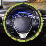 Salmon Sushi And Rolls Pattern Print Car Steering Wheel Cover