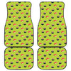 Salmon Sushi And Rolls Pattern Print Front and Back Car Floor Mats