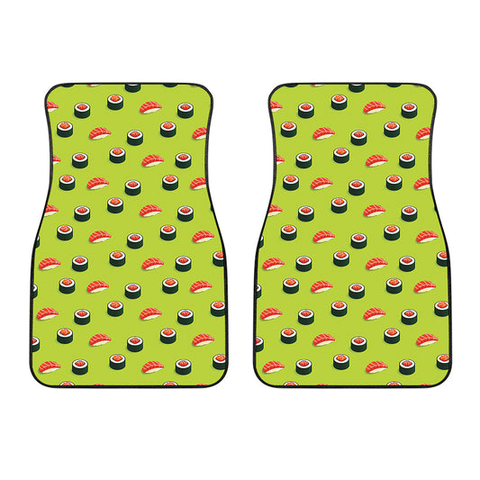 Salmon Sushi And Rolls Pattern Print Front Car Floor Mats