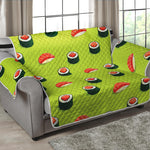Salmon Sushi And Rolls Pattern Print Loveseat Protector
