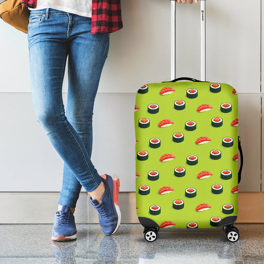 Salmon Sushi And Rolls Pattern Print Luggage Cover