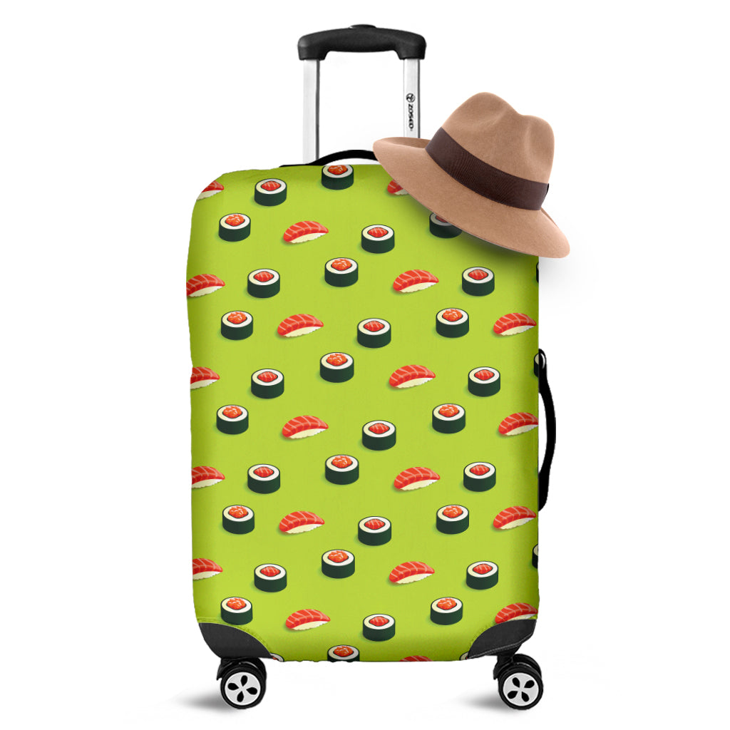 Salmon Sushi And Rolls Pattern Print Luggage Cover
