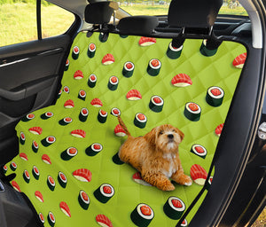 Salmon Sushi And Rolls Pattern Print Pet Car Back Seat Cover