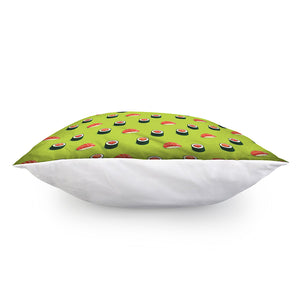 Salmon Sushi And Rolls Pattern Print Pillow Cover