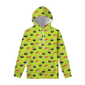 Salmon Sushi And Rolls Pattern Print Pullover Hoodie