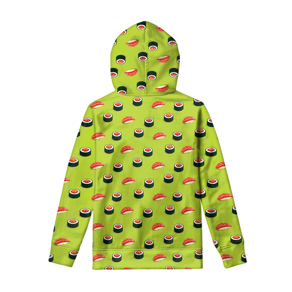 Salmon Sushi And Rolls Pattern Print Pullover Hoodie