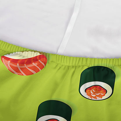 Salmon Sushi And Rolls Pattern Print Sofa Cover