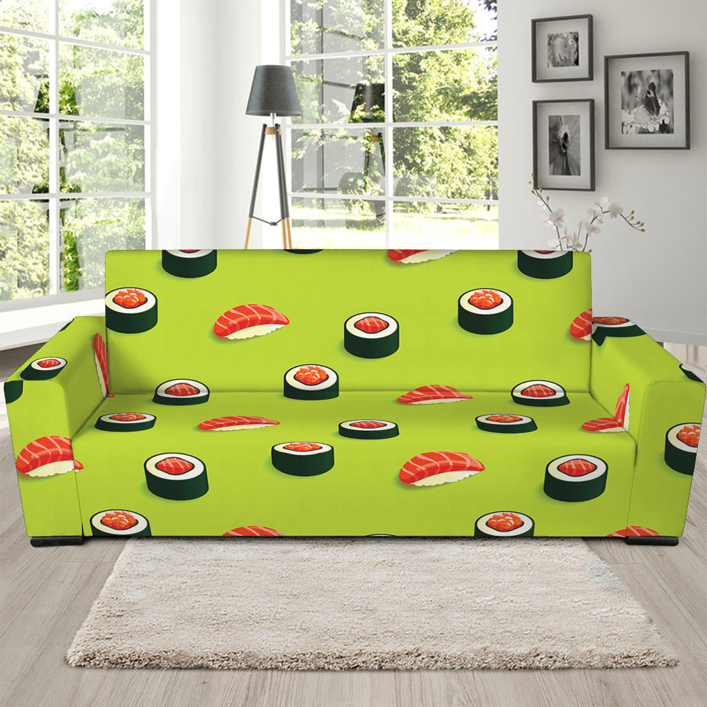 Salmon Sushi And Rolls Pattern Print Sofa Slipcover