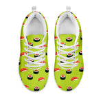 Salmon Sushi And Rolls Pattern Print White Sneakers