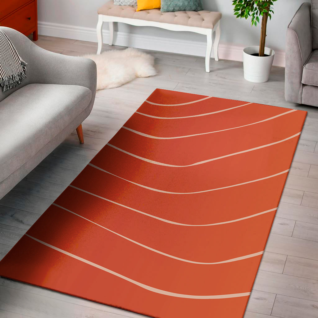 Salmon Texture Print Area Rug