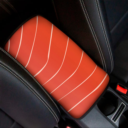 Salmon Texture Print Car Center Console Cover