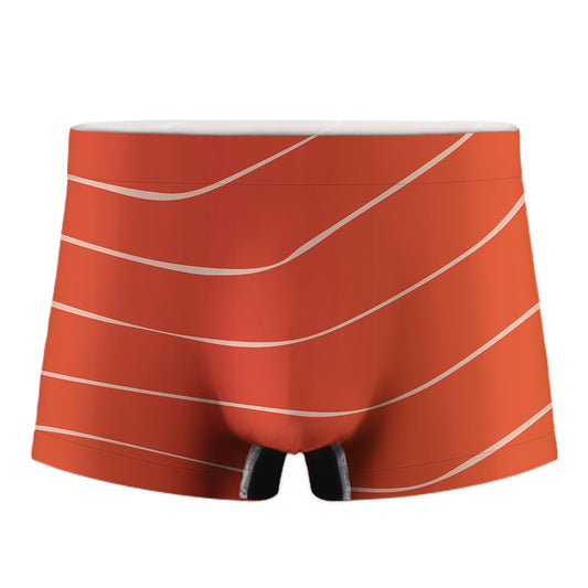 Salmon Texture Print Men's Boxer Briefs
