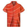 Salmon Texture Print Men's Short Sleeve Shirt