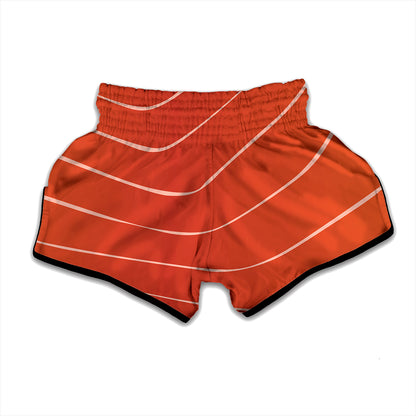 Salmon Texture Print Muay Thai Boxing Shorts