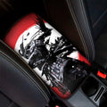 Samurai And Crow Print Car Center Console Cover