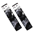 Samurai And Crow Print Car Seat Belt Covers